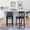 Triena X Back Folding Counter Height Barstool Espresso - Linon -Linon GUEST b641f192 a92d 4503 9de3 4582ea2e9f35