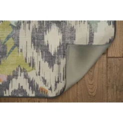 Govan Washable Outdoor Rug Ivory/Charcoal - Linon -Linon GUEST b88799f0 9433 4fcc 98a6 50b881a07a95