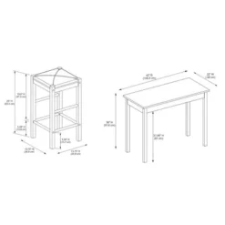3pc Lancer Tavern Counter Height Table Dining Set - Linon 35 3pc Lancer Tavern Counter Height Table Dining Set - Linon -Linon GUEST bbb5f3c4 c8a5 4e7d 8fbf 859fbde5cee3
