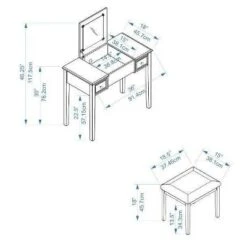 Butterfly Vanity And Stool - Linon -Linon GUEST bcc9439e 57c4 4694 aeed c13a2c407e5f