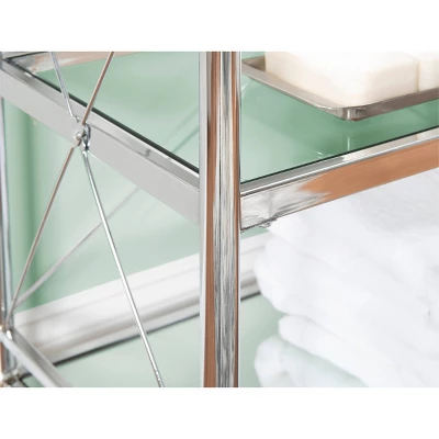 Pinnacle Floor Console Chrome - Linon 12 Pinnacle Floor Console Chrome - Linon - Image 10