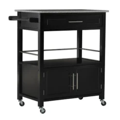 Cameron Kitchen Cart With Granite Top - Linon -Linon GUEST c0b5317e a78d 4b95 918b fa4ba849e252