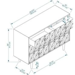 6 Drawer Geo Textured Dresser - Linon -Linon GUEST c0c8af27 2d72 438a a488 aa002dea9104