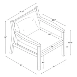 Linon 2pk Melita Acacia Arm Chairs Beige/Natural -Linon GUEST c19bafe9 2896 40bb a76e 8478bc23f58b