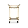 Round Metal Bar Cart Gold - Linon -Linon GUEST c3614a65 50e9 4325 beb4 6b9b18a4ba7a