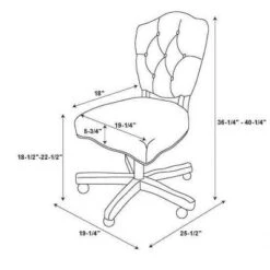 Kelsey Office Chair - Linon -Linon GUEST c6613c7a cbb3 42ec ae67 1d236ff76039