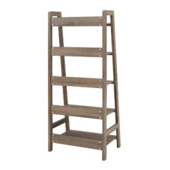 60.13" 5 Shelf Bookshelf Gray - Linon -Linon GUEST c7a1684e 1605 4c11 8b26 7432de5788d9