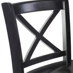 30" Torino X Back Wood Barstool - Black - Linon -Linon GUEST c91c98cc d0d9 415b a5aa 6e22f47d598b