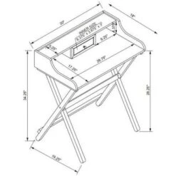 Coy Folding Desk - Linon -Linon GUEST cc6b9353 7710 4ce5 b88e 561255ae857c