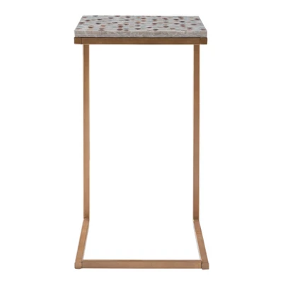 Priscille Accent C Table Gold - Linon 6 Priscille Accent C Table Gold - Linon - Image 4