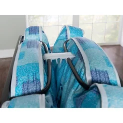 Twin Roma Folding Bed Blue - Linon -Linon GUEST d2da1997 93e3 4365 848a 100e87e25da0