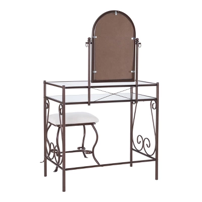 Clarisse Metal Vanity Set Brown - Linon 6 Clarisse Metal Vanity Set Brown - Linon - Image 4