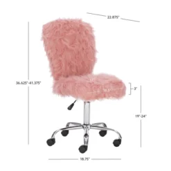 Faux Flokati Armless Office Chair - Linon -Linon GUEST d6042211 4914 4720 93a4 efb4f6ea5a27