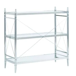 Pinnacle Floor Console Chrome - Linon 14 Pinnacle Floor Console Chrome - Linon -Linon GUEST d6e77298 c2fe 4d4d 9fbc 3b18f94173ea