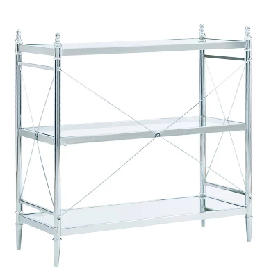 Pinnacle Floor Console Chrome - Linon 5 Pinnacle Floor Console Chrome - Linon - Image 3