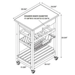 Clarke Kitchen Cart - Linon 36 Clarke Kitchen Cart - Linon -Linon GUEST d800692a a576 4e60 863b f811afd6fe5a