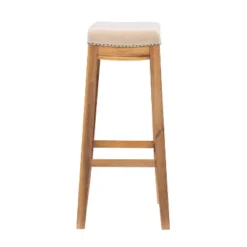 Claridge Rustic Backless Barstool - Linon -Linon GUEST d9b778ce d81d 4998 aa66 ef45acb55d24