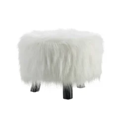Faux Fur Foot Stool - Linon 17 Faux Fur Foot Stool - Linon -Linon GUEST daae2152 a864 4c80 b87d 9984391a1304