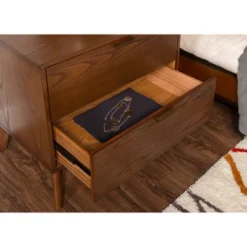 Reid 2 Drawer Nightstand Chest Walnut - Linon -Linon GUEST deef001e 365c 4143 b7e0 21902bd1c281