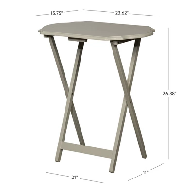 Set Of 2 Ledda Folding Snack Tray - Linon 7 Set Of 2 Ledda Folding Snack Tray - Linon - Image 5