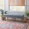 50" Isabelle Bench Blue - Linon -Linon GUEST e590be70 8d79 4c2c 8641 884f8e75897b
