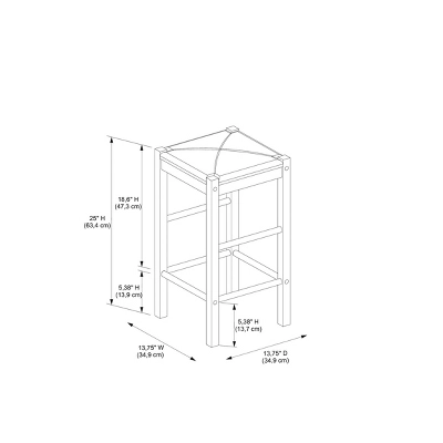 3pc Lancer Tavern Counter Height Table Dining Set - Linon 19 3pc Lancer Tavern Counter Height Table Dining Set - Linon - Image 17