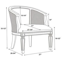 Kensington Cane Chair - Linon -Linon GUEST eb4ceda3 95a0 4e9f aab5 f84c0b02de23