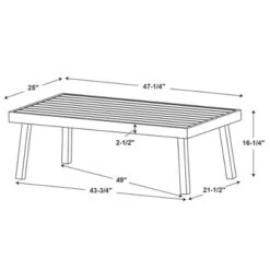 Linon Aluminum Rectangle Lark Coffee Table Black 17 Linon Aluminum Rectangle Lark Coffee Table Black -Linon GUEST ebea82d2 b6a7 4a4f 8523 bccbeb7d0a26