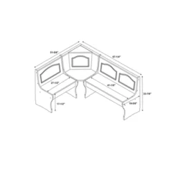 Chelsea Nook Dining Table Set - Linon 39 Chelsea Nook Dining Table Set - Linon -Linon GUEST ed24ae28 5589 4ab3 af2c a2befba9eba8