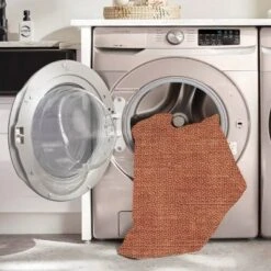 Tawney Washable Outdoor Rug Orange/Ivory - Linon -Linon GUEST ee7c802c 80f1 4480 bb99 ae605f25f30b