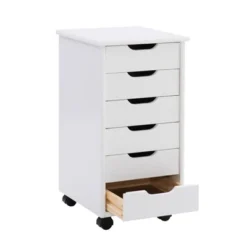 Cary 6 Drawer Rolling Storage Cart - Linon -Linon GUEST f151671a d70d 45cc 9671 ba9fb7a6f460