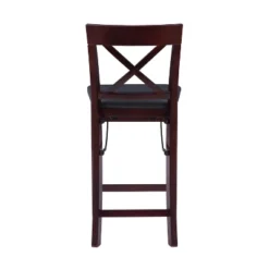 Triena X Back Folding Counter Height Barstool Espresso - Linon -Linon GUEST f50ae8b0 cb92 412d a235 73f558d7f585