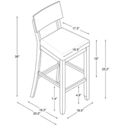 24" Jordan Counter Height Barstool - Linon -Linon GUEST f51dec60 0c92 4083 9ea3 944851d982e7