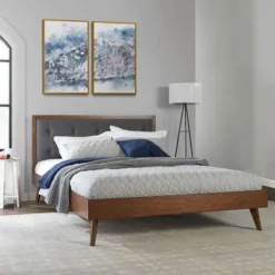 Reid Mid-Century Platform Bed - Linon -Linon GUEST f64ce7a6 5211 49a1 a9a4 c4458b8e27c9