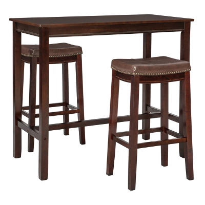 3pc Claridge Bar Height Dining Set - Linon 22 3pc Claridge Bar Height Dining Set - Linon - Image 20