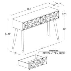 Geo Console White - Linon -Linon GUEST fb3c3b92 b7ce 48e6 98b4 b96c0cf6a07e